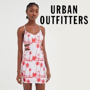 UO tidal wave side-tie cutout mini dress